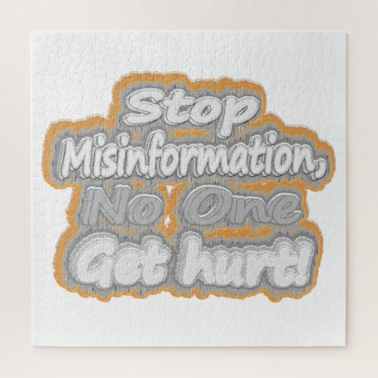 Puzzle About Cute Artwork "Stop Misinformation". Buy (hom (Vertical)
