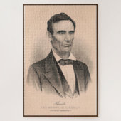 Puzzle Abraham Lincoln Élu Président 1860 Lithographie (Vertical)
