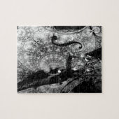 Puzzle Abrégé sur modelé violoncelle en noir et blanc (Horizontal)