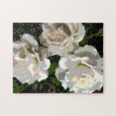 Puzzle Abrégé sur rose blanc (Horizontal)