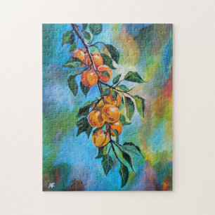Puzzle Abricots sur une branche d'été Peinture d'Alfred F