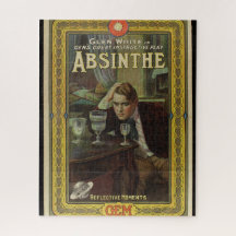 Absinthe playbill publicité de jeu vintage