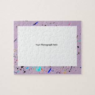 Puzzle Abstract Art Paint Splashes Photo Template