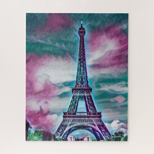 Puzzle Abstract Eiffel Tower   (Vertical)