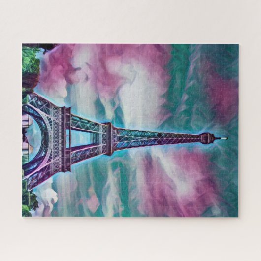 Puzzle Abstract Eiffel Tower   (Horizontal)