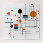 Puzzle Abstract Geometric Modern Minimalist Lines (Horizontal)