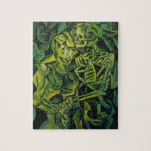 Puzzle Abstract Man And Skeleton Geometric Art (Vertical)