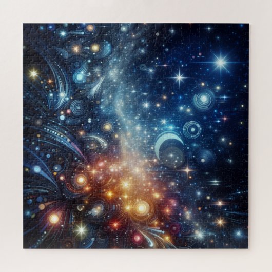 Puzzle Abstract Stars and Moon (Horizontal)