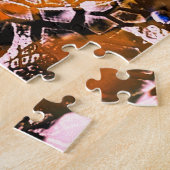 Puzzle Abstrait animal de fleurs motif coloré (Côté)