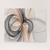 Puzzle Abstrait Anthracite Grey Sienna Art moderne fracta (Horizontal)