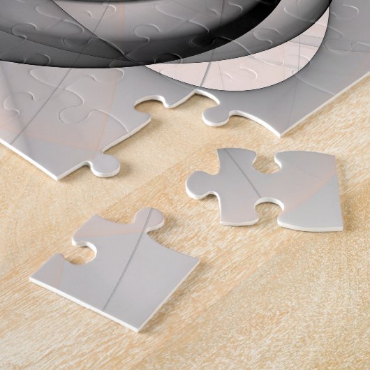 Puzzle Abstrait Anthracite Grey Sienna Art moderne fracta (Côté)