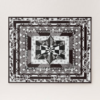Puzzle Abstrait Art Challenging Black White Super Détail