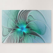Puzzle Abstrait avec bleu, art fractal moderne (Horizontal)