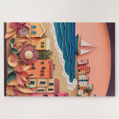 Puzzle Abstrait Beach Town Arrière - plan (Horizontal)