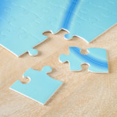 Puzzle Abstrait Bleu Ondulé (Côté)