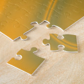 Puzzle Abstrait bleu vert orange ondulé (Côté)