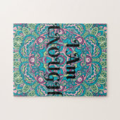 Puzzle Abstrait Boho Mandala Je Suis Assez Affirmation (Horizontal)