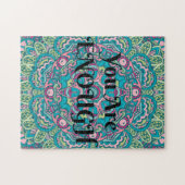 Puzzle Abstrait Boho Mandala Vous Êtes Assez Affirmation (Horizontal)