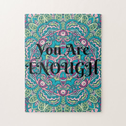 Puzzle Abstrait Boho Mandala Vous Êtes Assez Affirmation (Vertical)