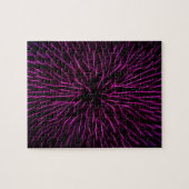 Puzzle Abstrait brillant Funky Hot Pink Firecracker (Horizontal)
