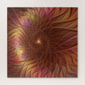 Puzzle Abstrait brillant Plante Brown frappant art fracta (Horizontal)