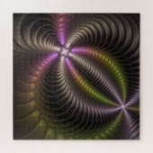 Puzzle Abstrait brillant Trippy coloré 3D Fractal Art (Horizontal)