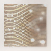 Puzzle Abstrait Brown, Waves Stars Arrière - plan. (Horizontal)