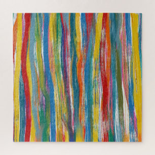 Puzzle Abstrait coloré : Lignes de peinture à l'huile num
