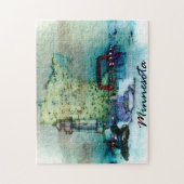 Puzzle abstrait du Minnesota (Vertical)