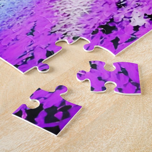 Puzzle Abstrait Énigmatique Fleur de Forêt Noire et Blanc (Côté)