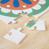 Puzzle Abstrait Floral, Scandinave Folk Design. (Côté)