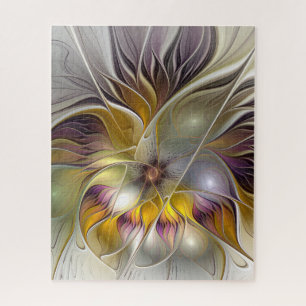 Puzzle Abstrait Imaginaire coloré Fleur moderne Fractal