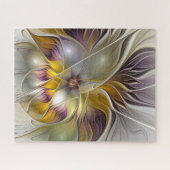 Puzzle Abstrait Imaginaire coloré Fleur moderne Fractal (Horizontal)