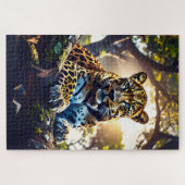 - Puzzle Abstrait Léopard dans l'Arbre – Faune Aud (Horizontal)