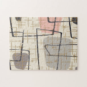 Puzzle abstrait moderne de la moitié du siècle