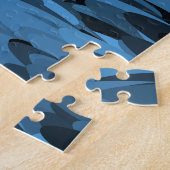 Puzzle Abstrait Motif bleu noir (Côté)