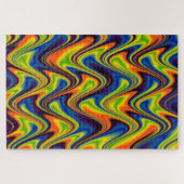 Puzzle Abstrait multicolore ondulé (Horizontal)