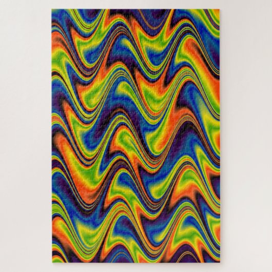 Puzzle Abstrait multicolore ondulé (Vertical)