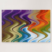 Puzzle Abstrait Multicolore Ondulé (Horizontal)