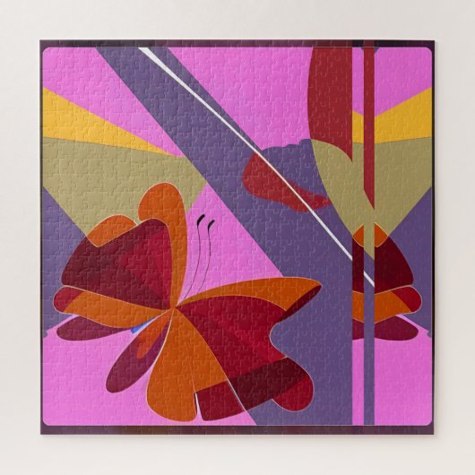 Puzzle Abstrait papillonné - Ken Gage Art (Vertical)