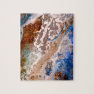 Puzzle Abstrait plage de sable motif motif en mousse d'ea