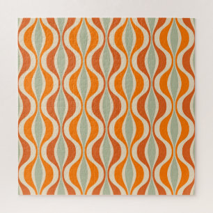 Puzzle Abstrait rétro : Style sans couture les années 50-