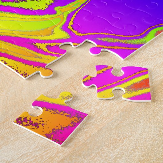 Puzzle Abstrait Splashing Rainbow Liquid (Côté)