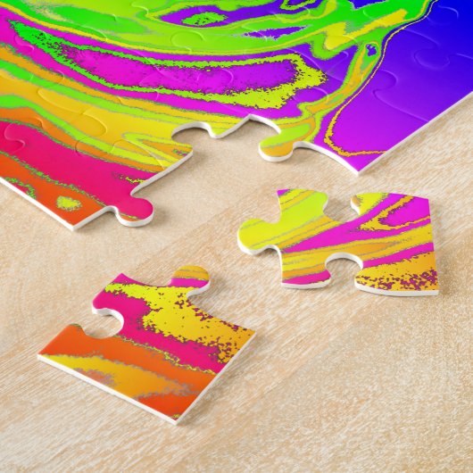 Puzzle Abstrait Splashing Rainbow Liquid (Côté)