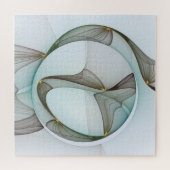 Puzzle Abstrait Turquoise Brown Gold Elegance (Horizontal)