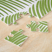 Puzzle Abstrait vert fleuri, arrière - plan sans soudure. (Côté)