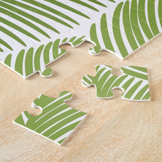 Puzzle Abstrait vert fleuri, arrière - plan sans soudure. (Côté)