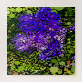 Puzzle Abstrait violet, bleu et vert (Horizontal)