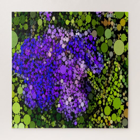 Puzzle Abstrait violet, bleu et vert (Vertical)