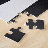 Puzzle Abstraite spirale d'illusion optique noire et blan (Côté)